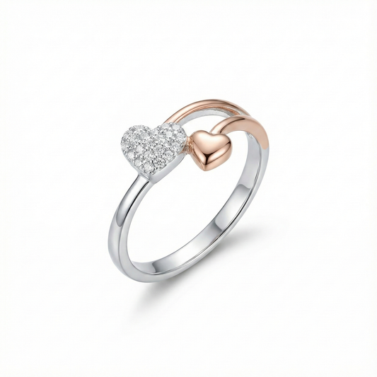 Double Heart Rose Pink Rink