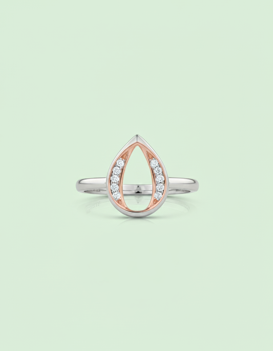 Drop Shaped Stone Ring